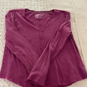 Pilcro Fuschia Henley